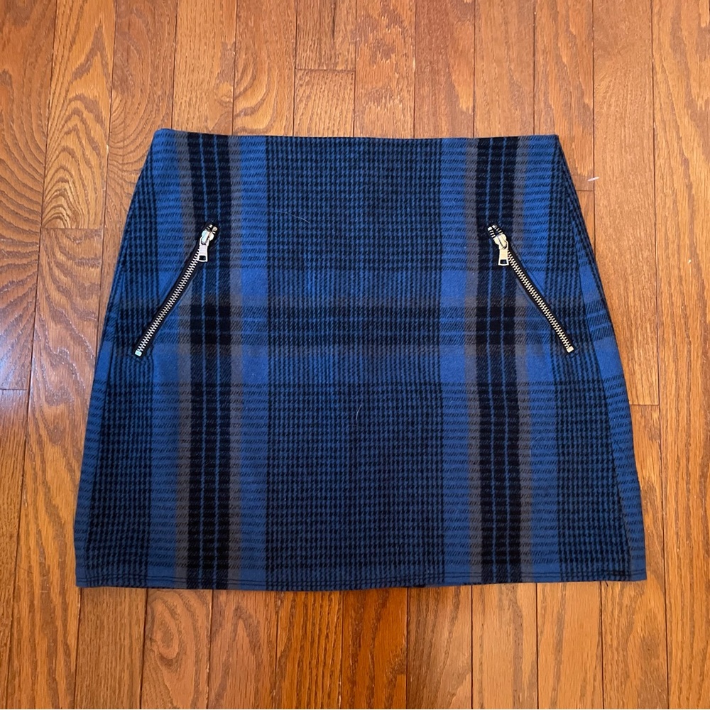 Plaid Wool School Girl Skirt ~ Pockets ~ 2